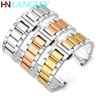 MONTBLANC Dây Đeo Đồng Hồ 21mm 23mm 16mm 18mm 20mm 22mm 24/26mm Bằng Thép Không Gỉ