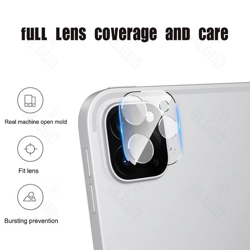 Dành Cho iPad Pro 11 / 12.9 2021 Kính Cường Lực Bảo Vệ Màn Hình Phim Bảo Vệ Cho Apple iPad Pro 12.9 Kính A2228 A2231 A2229 A2233 Mặt Sau Ống Kính Máy Ảnh Kính