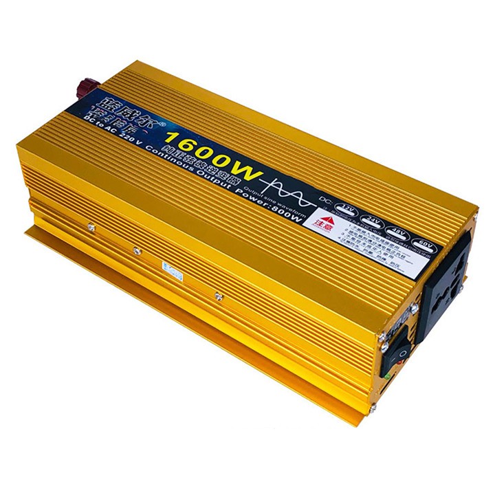 Bộ đổi điện 12v lên 220v sin chuẩn 1600W sử dụng thiết bị gia đình lúc khẩn cấp