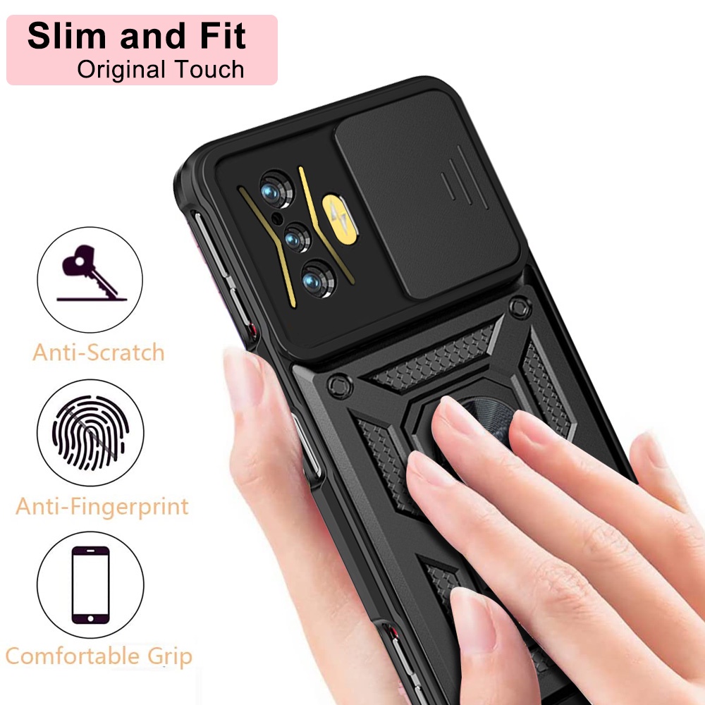 Ốp Điện Thoại Chống Sốc Có Nhẫn Đỡ Cho Redmi K50 Gaming POCO F4 GT