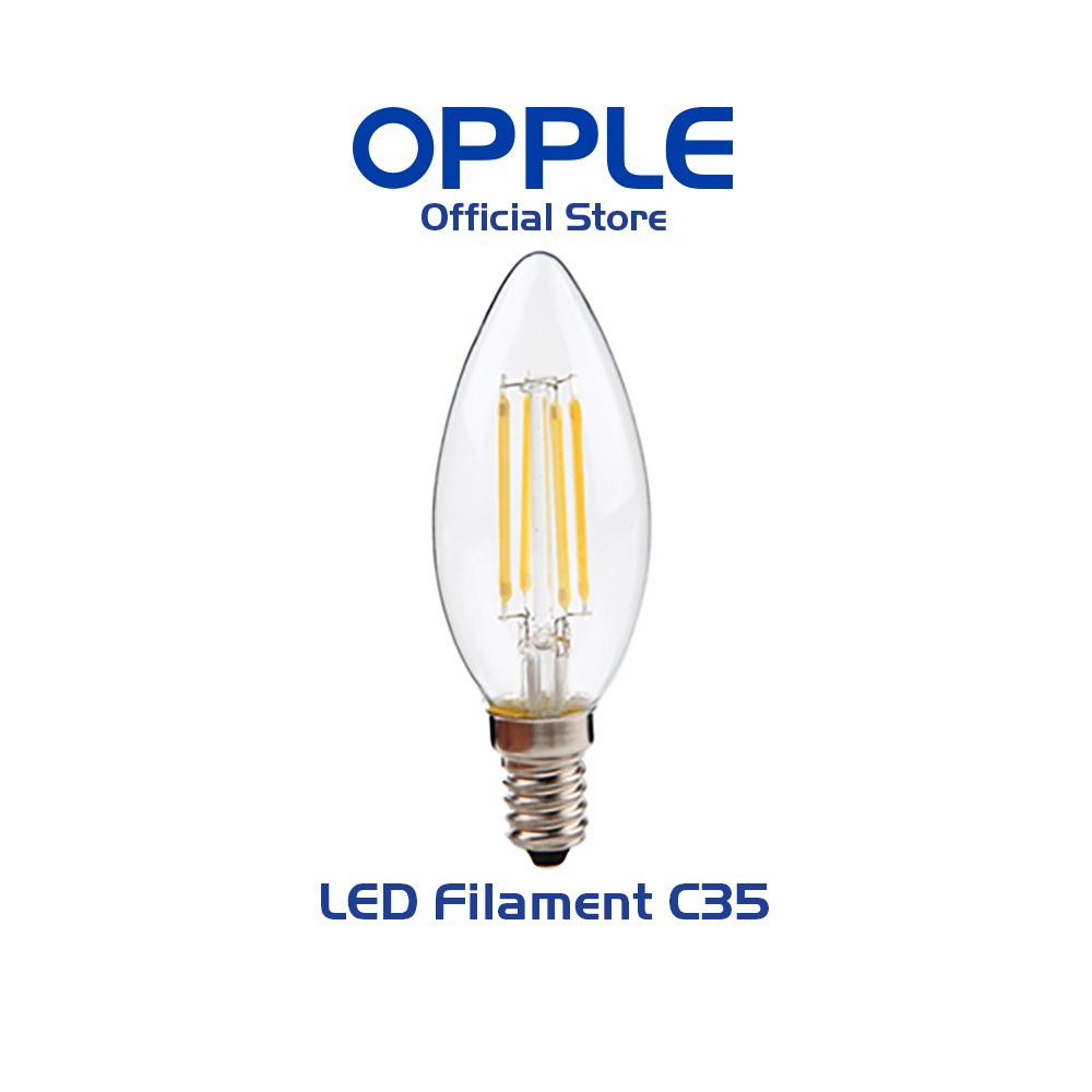 Bóng Đèn OPPLE LED Fila Ecomax C35 E14 - Hiệu Ứng Ánh Sáng Như Bóng Sợi Đốt, Tiết Kiệm Năng Lượng