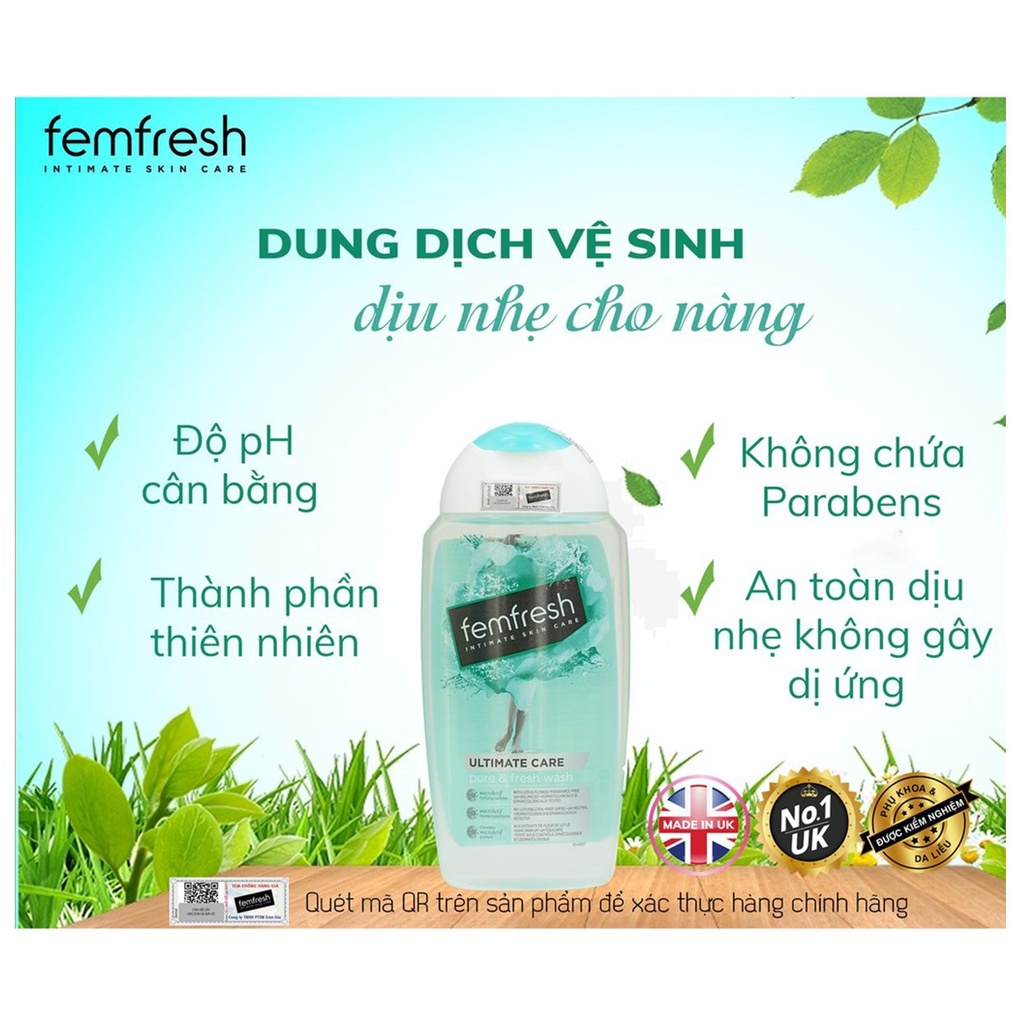 Dung dịch vệ sinh phụ nữ Femfresh Daily Intimate Wash 150ml / 250ml