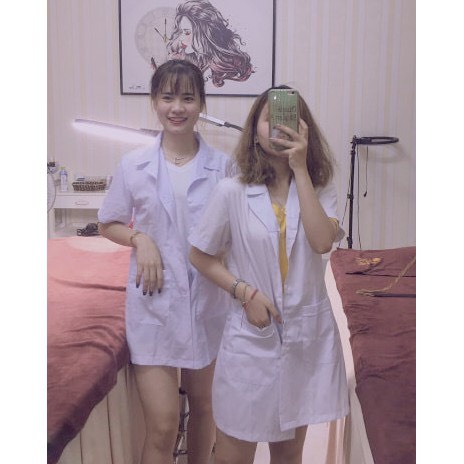 Áo Blouse Trắng Dược Sĩ Nữ đủ size S,M,L,XL, loại đẹp