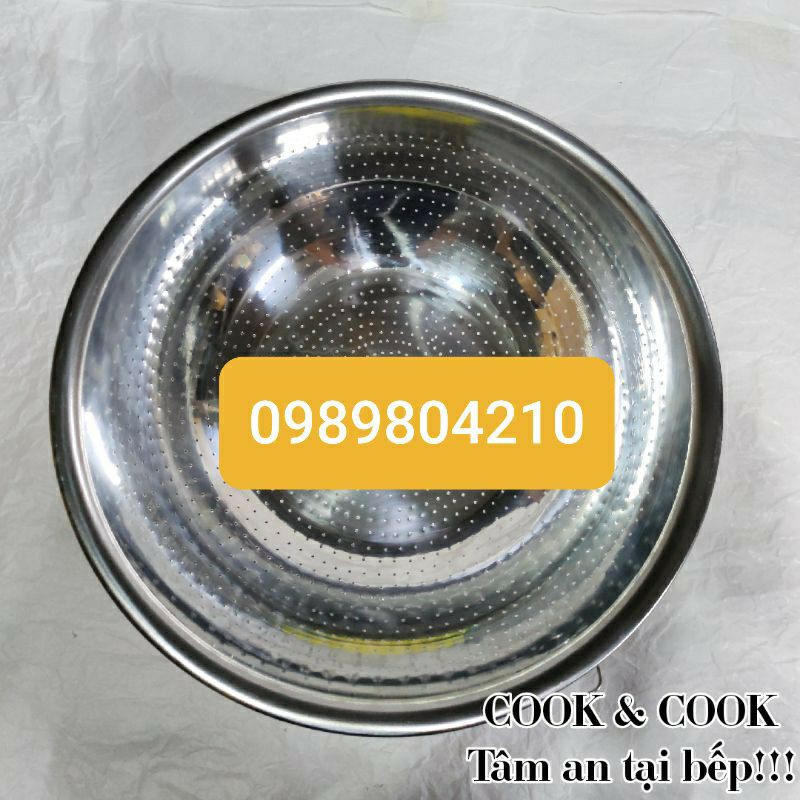 Rá inox vo gạo,rá rổ inox lỗ nhỏ đủ size từ 30/ 32/34/36/38/40/42/44/46 ...