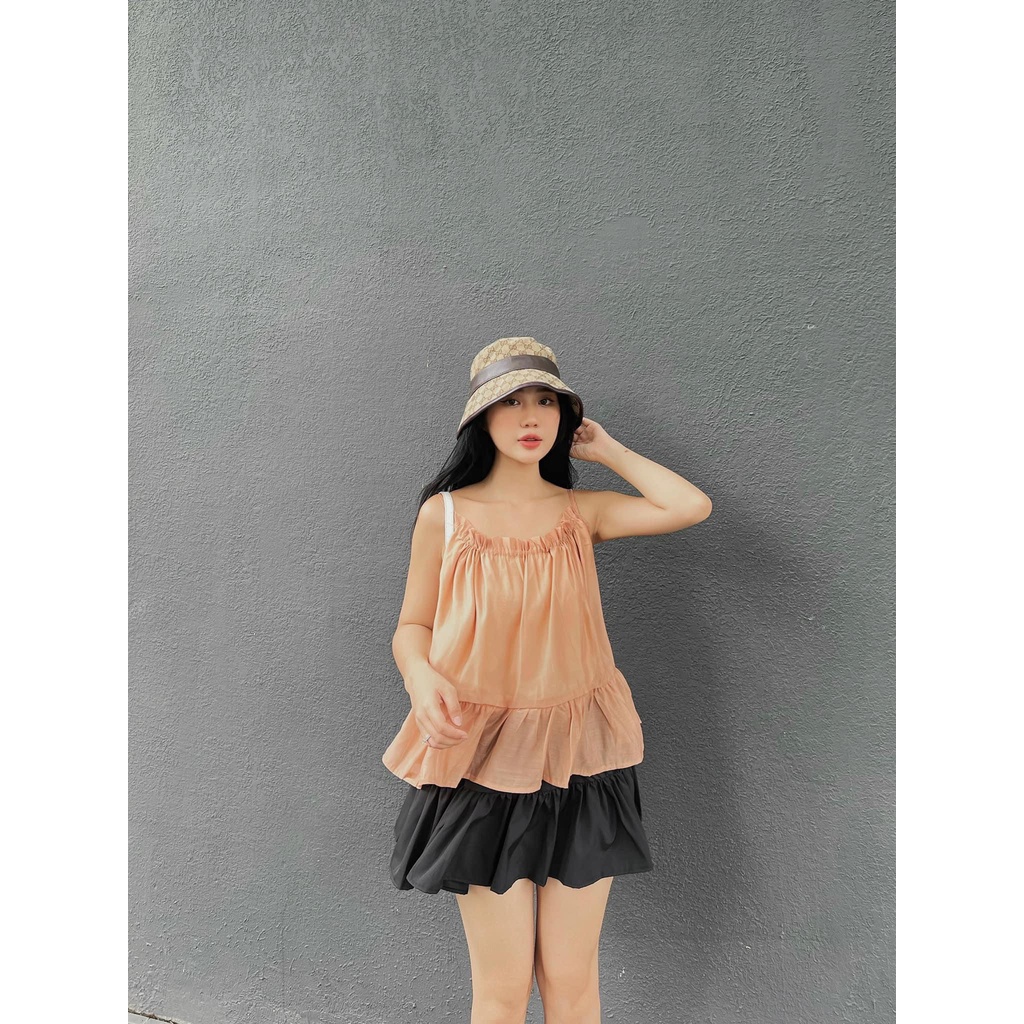 ÁO HAI DÂY CHẤT LIỆU XÔ XỐP BỒNG BỀNH XINH XẮN - JOYCE TOP