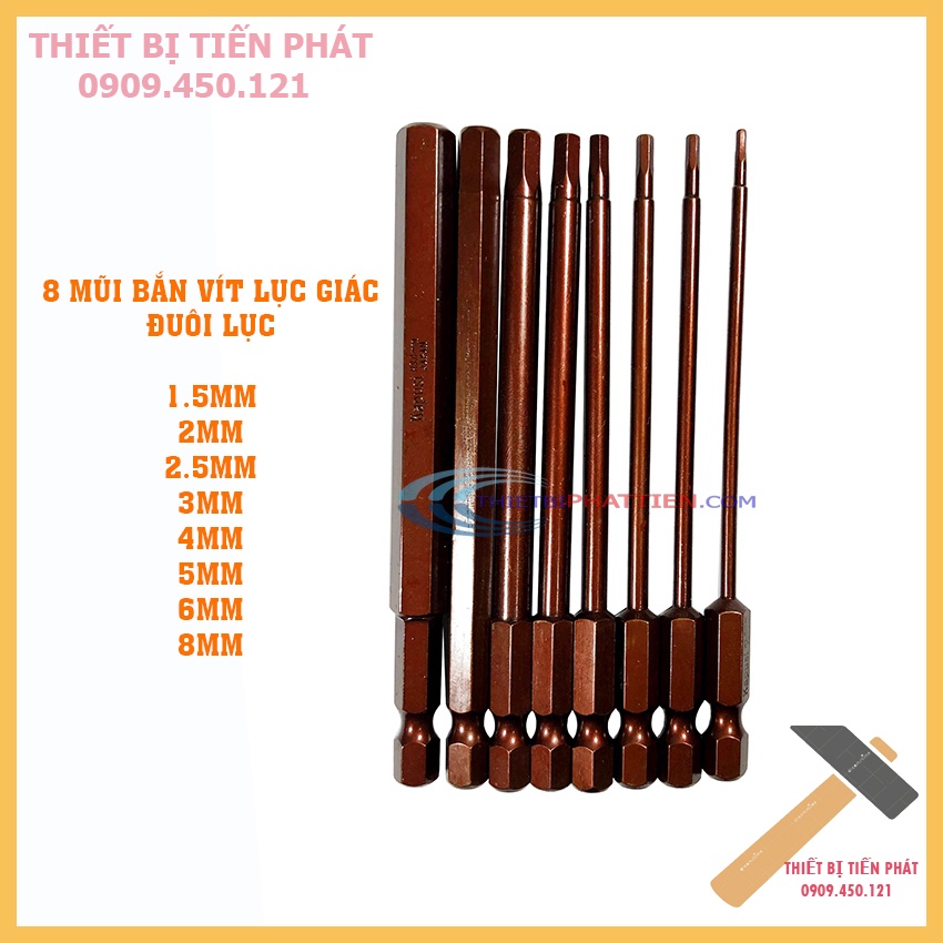 Bộ 8 Mũi Bắn Ốc Lục Giác 1.5mm-8mm Đuôi Lục KAPUSI janpan K-7185 ( Hàng ...