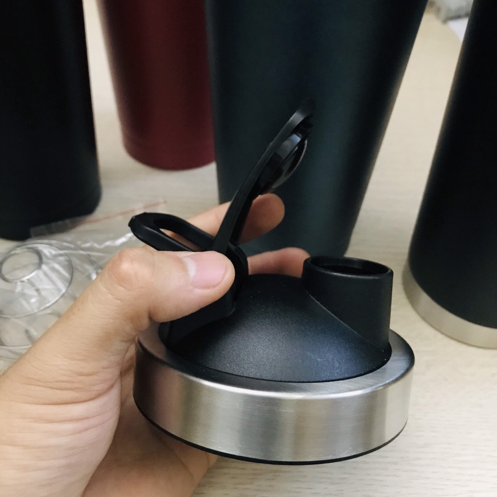 Mô tả Bình Lắc Giữ Nhiệt Đựng Nước Shaker Inox 800ml, Bình Tập Gym Thể Thao Hãng Amalife Kèm Bóng Lò Xo Lắc - 3