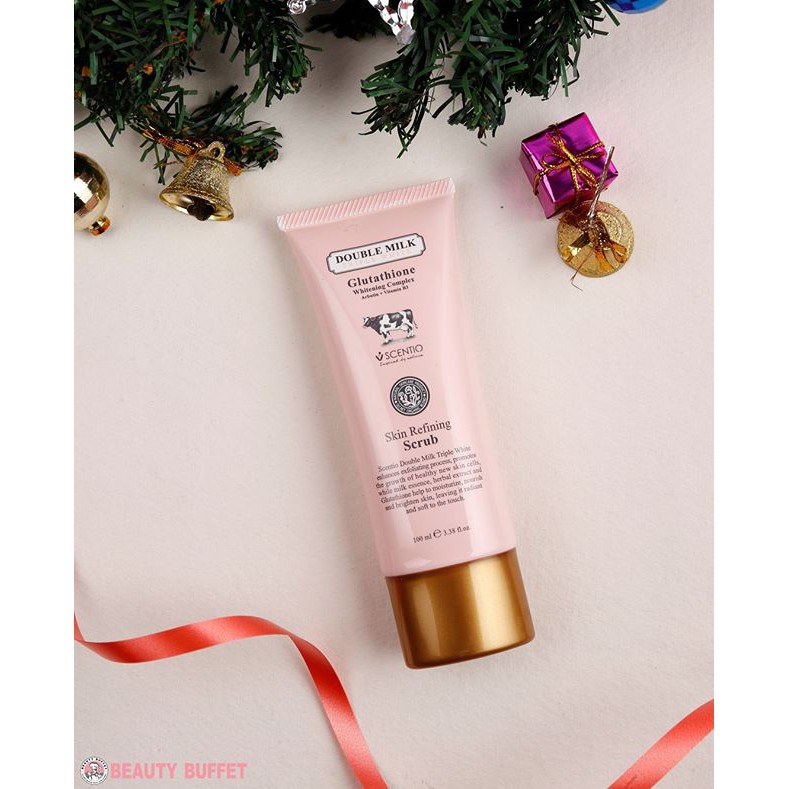 Ảnh Tẩy tế bào chết sáng da Scentio Double Milk Triple White Skin Refining Scrub 100ml 2