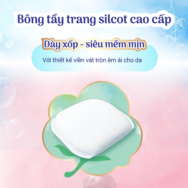 Ảnh Bộ 3 hộp Bông trang điểm (bông tẩy trang) cao cấp Silcot Premium 66 miếng/hộp 2