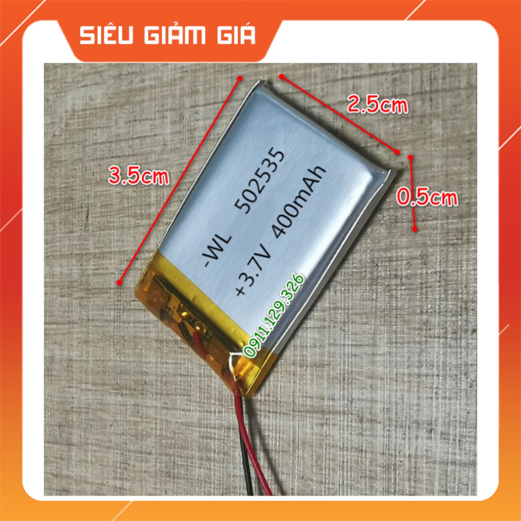 [400mAh] Pin Loa Mini Bluetooth dung lượng cao Lipo 3.7V 400mAh 502535 ...