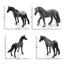 CATIYAHA Đồ chơi động vật Pony mô phỏng bánh Topper