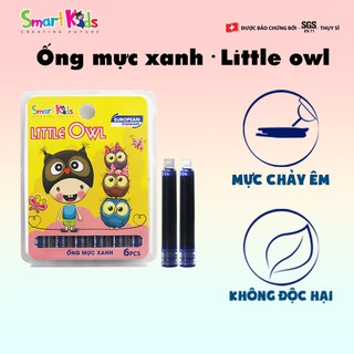 Ống mực smartkids mực xanh SK-FI2002BU (Vì 6 ống) Dành cho học sinh cấp 1. Mực chảy đều, thấm nhanh, không lem mực.