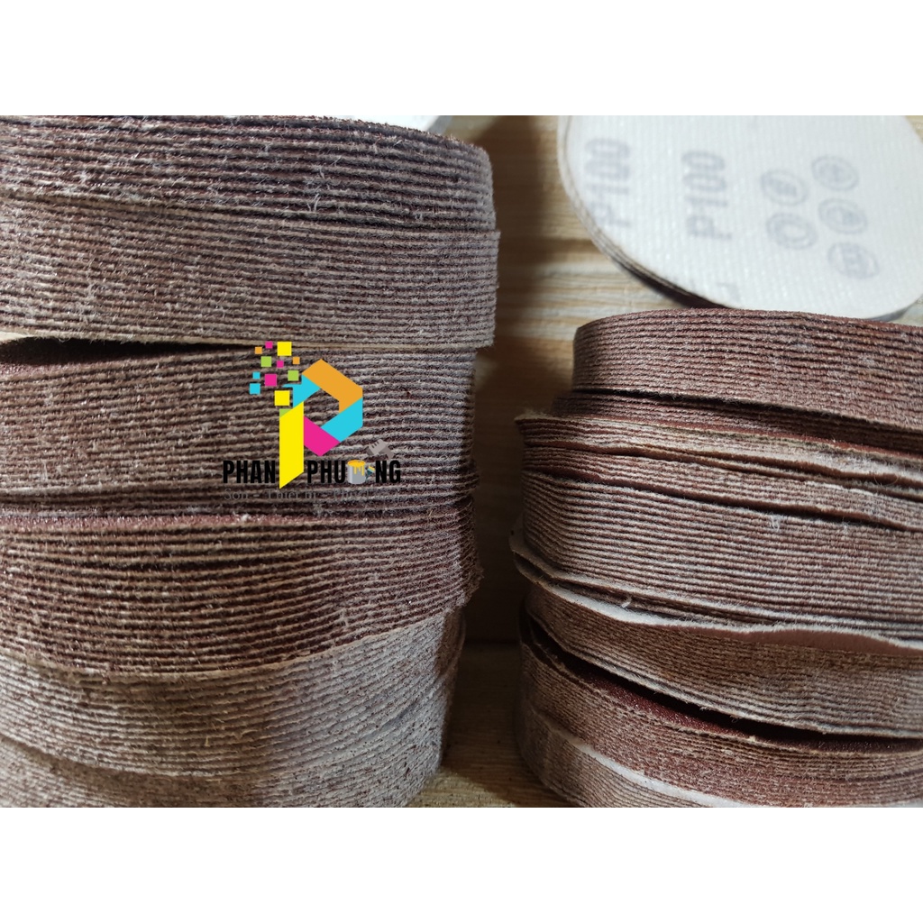 25 MIẾNG GIẤY NHÁM DÁN TRÒN 100MM Độ nhám  AA60, AA100