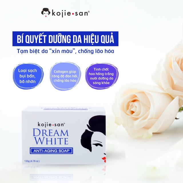 Ảnh Xà bông tắm trắng, ngăn ngừa lão hoá KOJIESAN DREAMWHITE hàng chính hãng 135gram 3