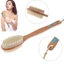 YYlingx Chải Chà Lưng Cán Dài Bằng Gỗ Tự Nhiên Tẩy Tế Bào Chết Tiện Dụng