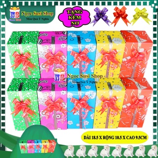 [LOẠI 1] HỘP QUÀ CHỮ NHẬT GIẤY KIẾNG SIZE NHỎ 18.5CM + TẶNG KÈM NƠ 1,8CM - HỘP GÓI QUÀ GIẤY KIẾNG SIÊU ĐẸP