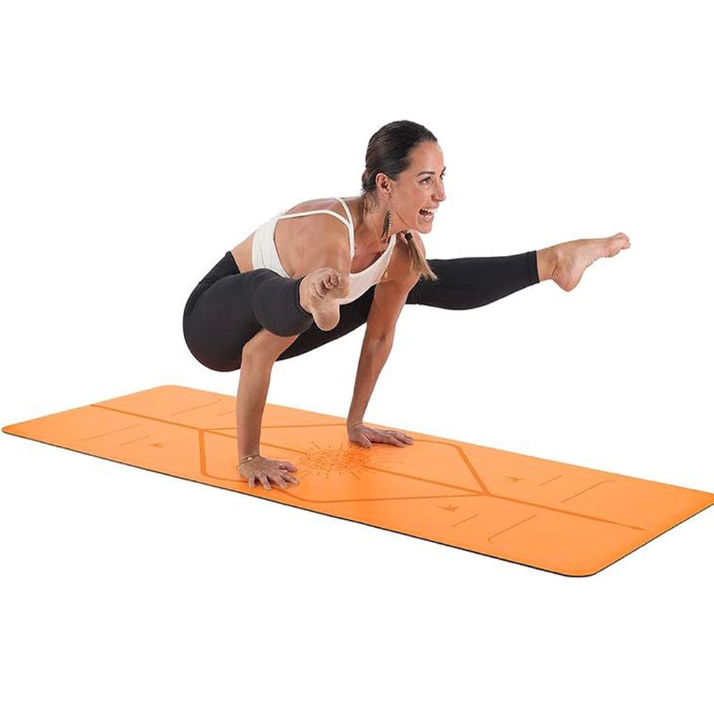 Ảnh Thảm Tập Yoga Định Tuyến Da PU - Màu Xám - Thảm Yoga Tập Gym Tập Thể Thao Cao Cấp Chính Hãng Amalife 4