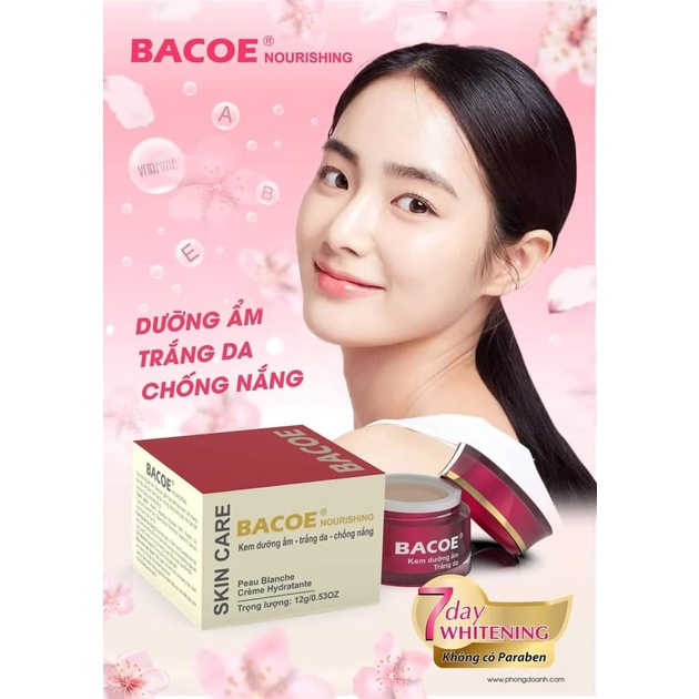 KEM BACOE Kem Dưỡng Ẩm Trắng Da Chống Nắng Bacoe