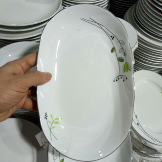 Đĩa Hình Khay Hoa Lá Mầm Chuan Kuo Viền Bạc 1084 Nhập Khẩu Cao Cấp