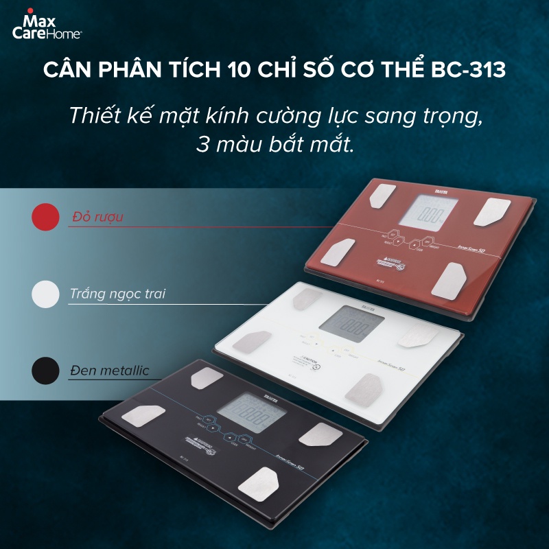 Ảnh Cân phân tích 10 chỉ số cơ thể Tanita BC313 tự động nhận diện người dùng, chính hãng Nhật Bản 4