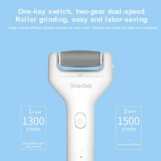 Showsee Máy chăm sóc da gót chân B1-W, dụng cụ làm móng chân, máy tẩy da chết gót, pin 600mAh