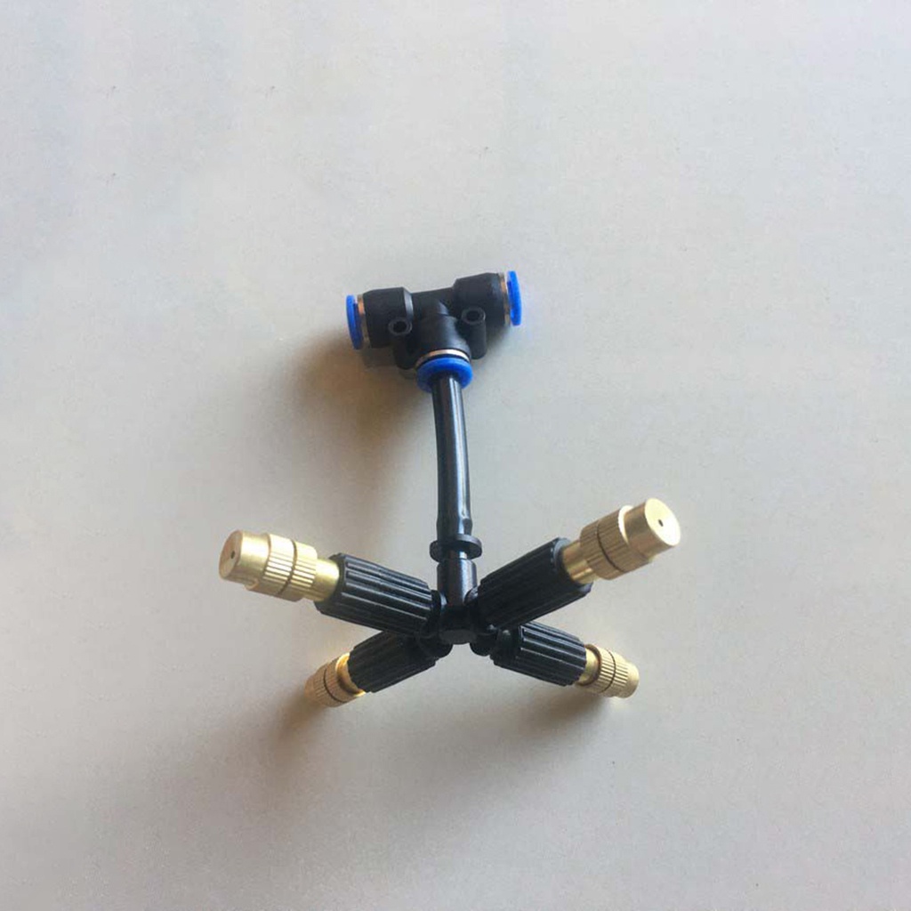 Béc phun sương 4 hướng đầu đồng (Tùy chọn loại chân nối) nối 8mm, 6mm, nối ren 21mm....