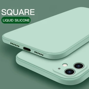 Ốp điện thoại silicon mềm màu trơn thích hợp cho Iphone 12 Mini 11 Pro Max Se 2 2020 Xs Xr X Xs Max