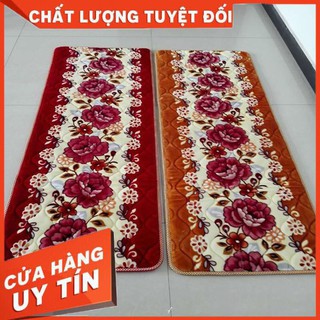 Đệm trải ghế hoa bông hồng 3D, thảm nỉ nhung hình hoa chống trượt kích thước 1m7x50cm - bmbedding