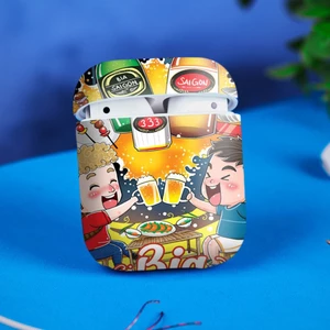 Miếng dán skin cho AirPods in hình Bia Sài Gòn - Chib003 (AirPods 1, 2, 3, Pro, i12)