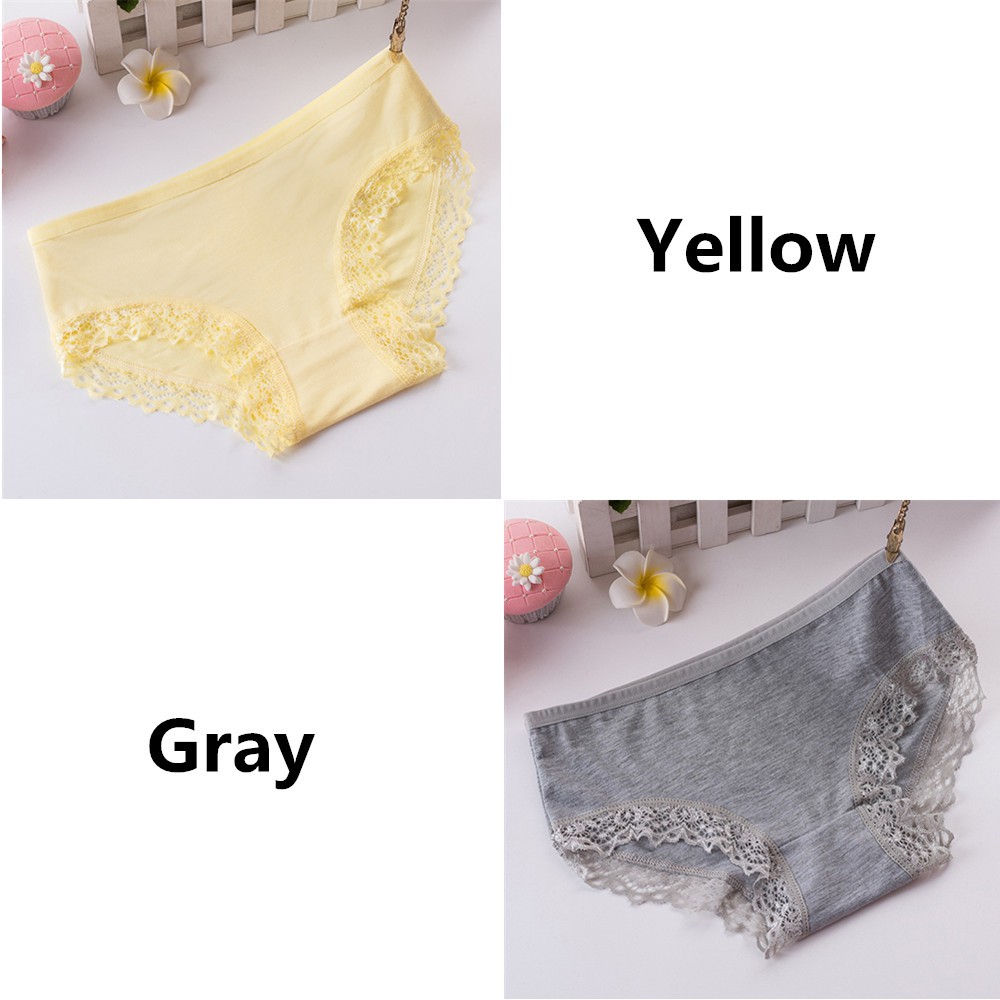 Quần lót ren màu trơn kích thước M-4XL