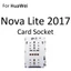 Micro SD Sim Khay Ổ Cắm Khe Cắm Hộp Đựng Cho HuaWei Nova 2 Lite 2017 LDN-AL00 AL10 AL20 TL20 Adapter Đầu Đọc Thay Thế Các Bộ Phận
