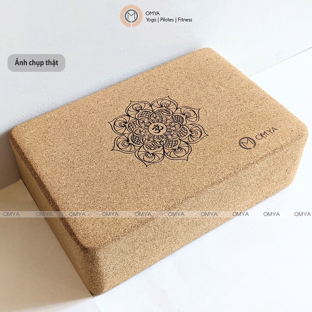 Gạch tập yoga gỗ bần (cork) tự nhiên