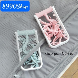 Móc Treo Đồ 12 Kẹp Nhỏ Gọn Tiện Ích