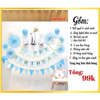 Sét trang trí sinh nhật cho bé trai đơn giản đẹp mắt- YẾN NHI DECOR
