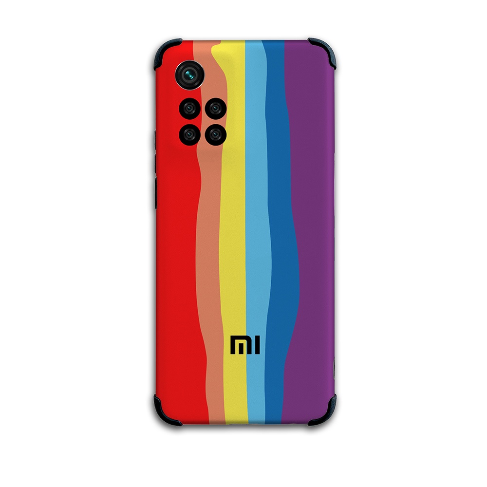 Ốp điện thoại silicon màu cầu vồng gradient cho Xiaomi POCO M4 Pro M3 F3 X3 GT 5G