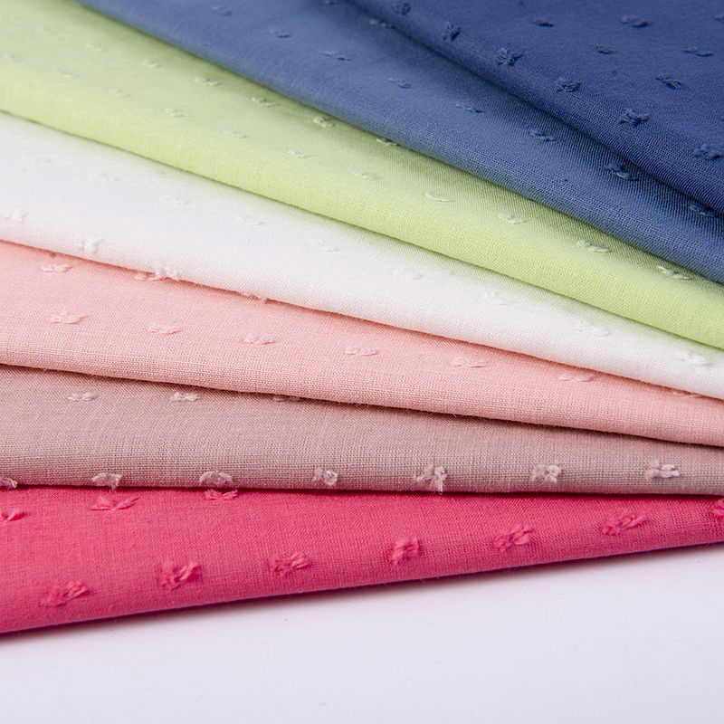 Cotton Nguyên Chất Vải Dệt Jacquard Mềm Thoáng Khí DIY Thủ Công Vải Cho Nữ Trang Phục Đầm Làm 0.5 Mét W300072
