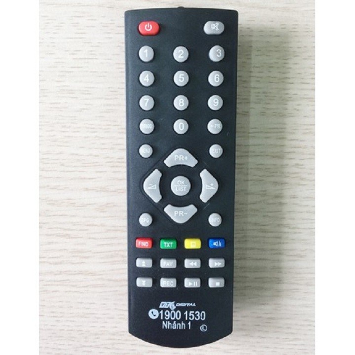 Điều khiển đầu VTC 19001530 nhánh 1 - tặng kèm pin chính hãng - remote truyền hình kỹ thuật số VTC 19001530