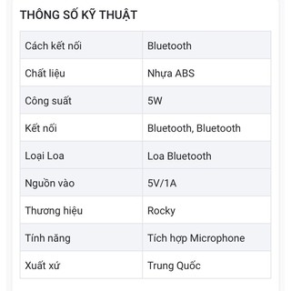 Loa bluetooth Rocky CR-X6 (hàng trưng bày thanh lý)