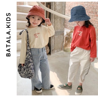 Áo thun dài tay bé gái bé trai BATALA KIDS áo phông thu đông dài tay cho bé từ 9-25kg CANVAS