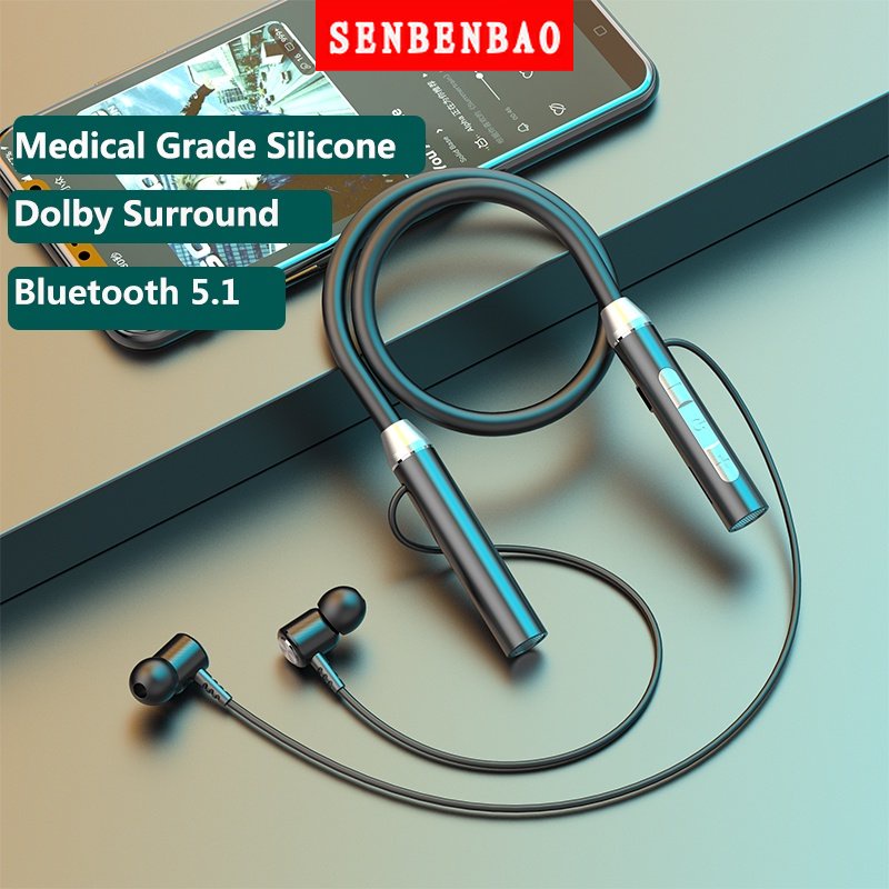 Tai Nghe Bluetooth 5.0 Không Dây Đeo Cổ Thể Thao SENBENBAO BT63 TWS