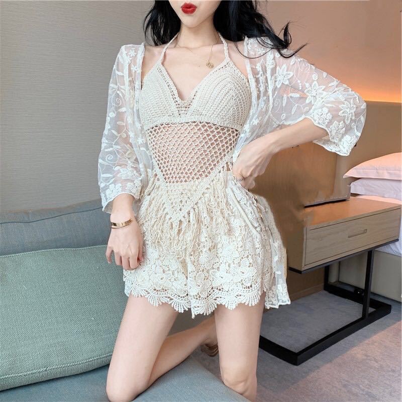Ảnh Set bikini ren đi biển silive set bikini đồ bơi bikini bigsize chất ren mêm mại kiểu dáng trẻ trung silive_official 4