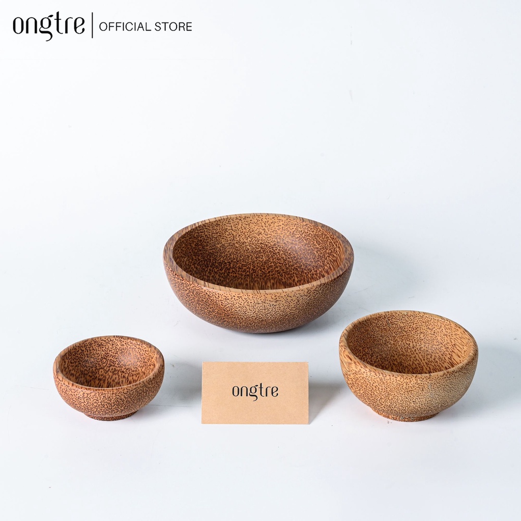Bát Gáo Dừa ONGTRE, Chén Dừa Handmade, Ăn Salad, Trái Cây, Quà Tặng Thân Thiện Môi Trường