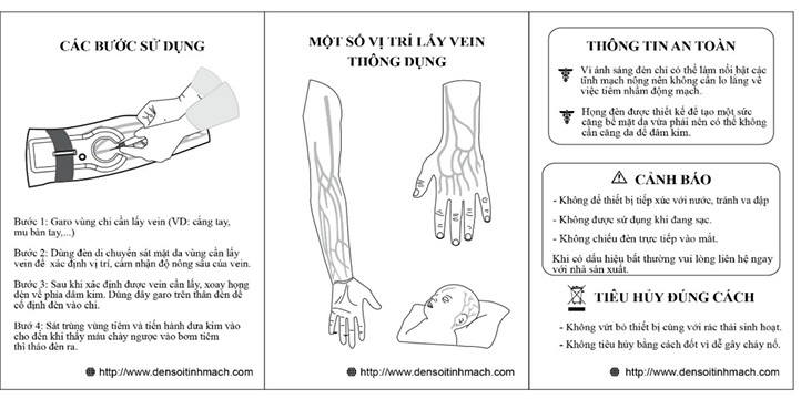 Đèn soi tĩnh mạch dùng để lấy máu làm PRP
