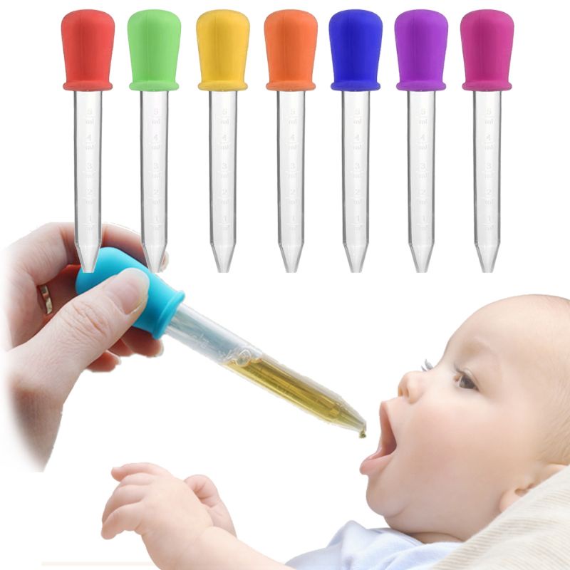 Ống nhỏ giọt 5ml bằng silicone cho bé ăn dặm/uống thuốc
