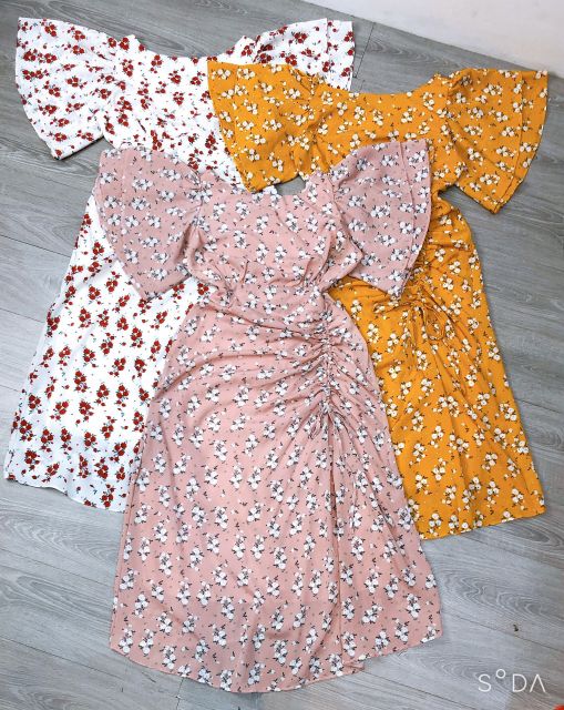 ĐẦM MAXXI DÁNG DÀI HỌA TIẾT HOA LÁ XINH TƯƠI CHO CHỊ EM DIỆN XUỐNG PHỐ