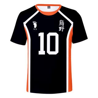 Yg Haikyuu!! Trang Phục Hóa Trang Karasuno Áo Thun Nữ Tay Ngắn Thể Thao Đồng Phục TobioTop Shoyo Tee