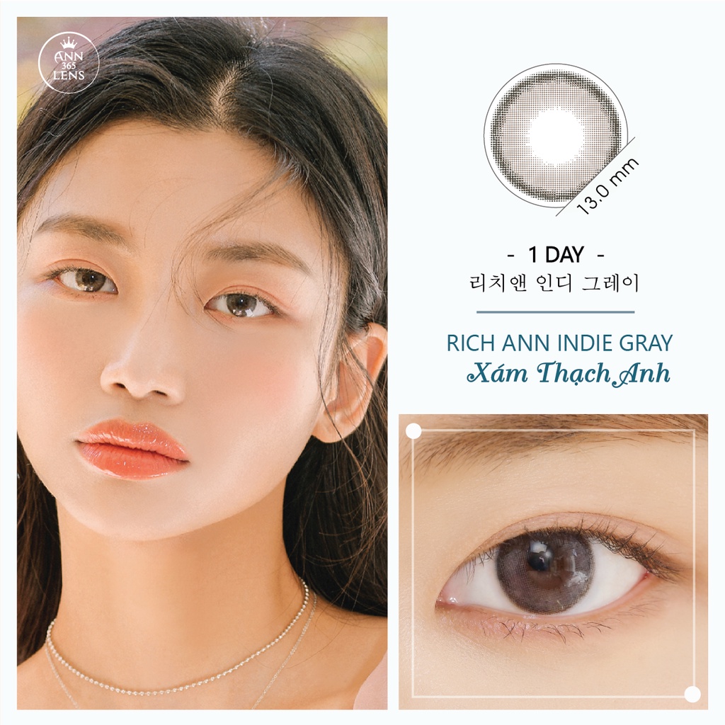 Ảnh Kính áp tròng 1 Ngày Ann365 đeo một lần, 13 màu đủ độ cận (1 cặp) - Lens Nội Địa Hàn Quốc 1