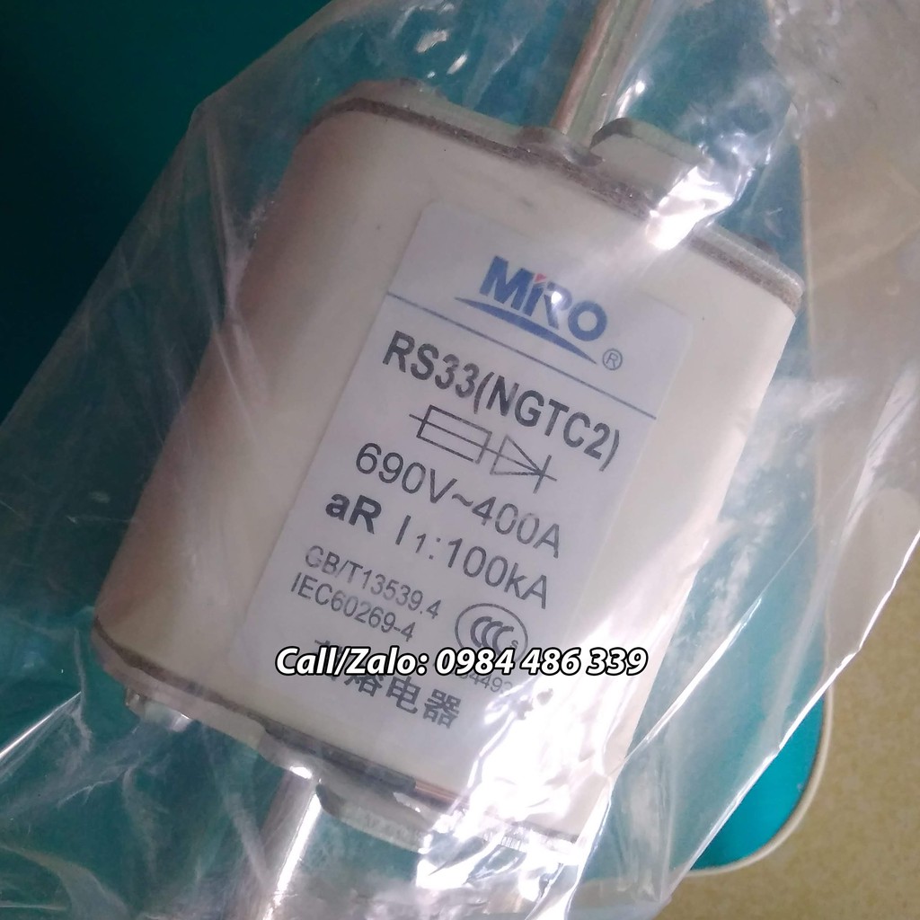 Cầu chì Miro RS33 NGTC2 690V AR400A MRO RS33-400A | Shopee Việt Nam