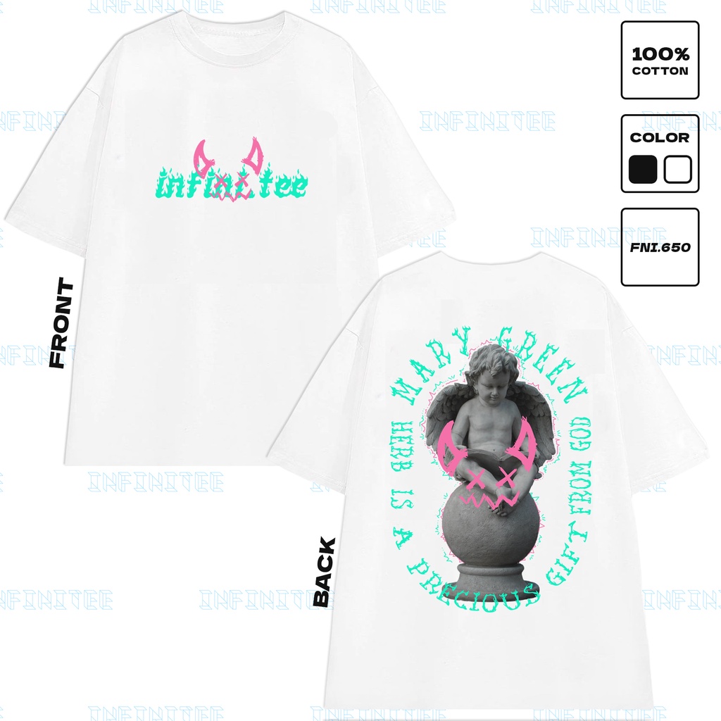 Áo thun INFINITEE Fni0650B, Thun 100% Cotton - form rộng Unisex.
