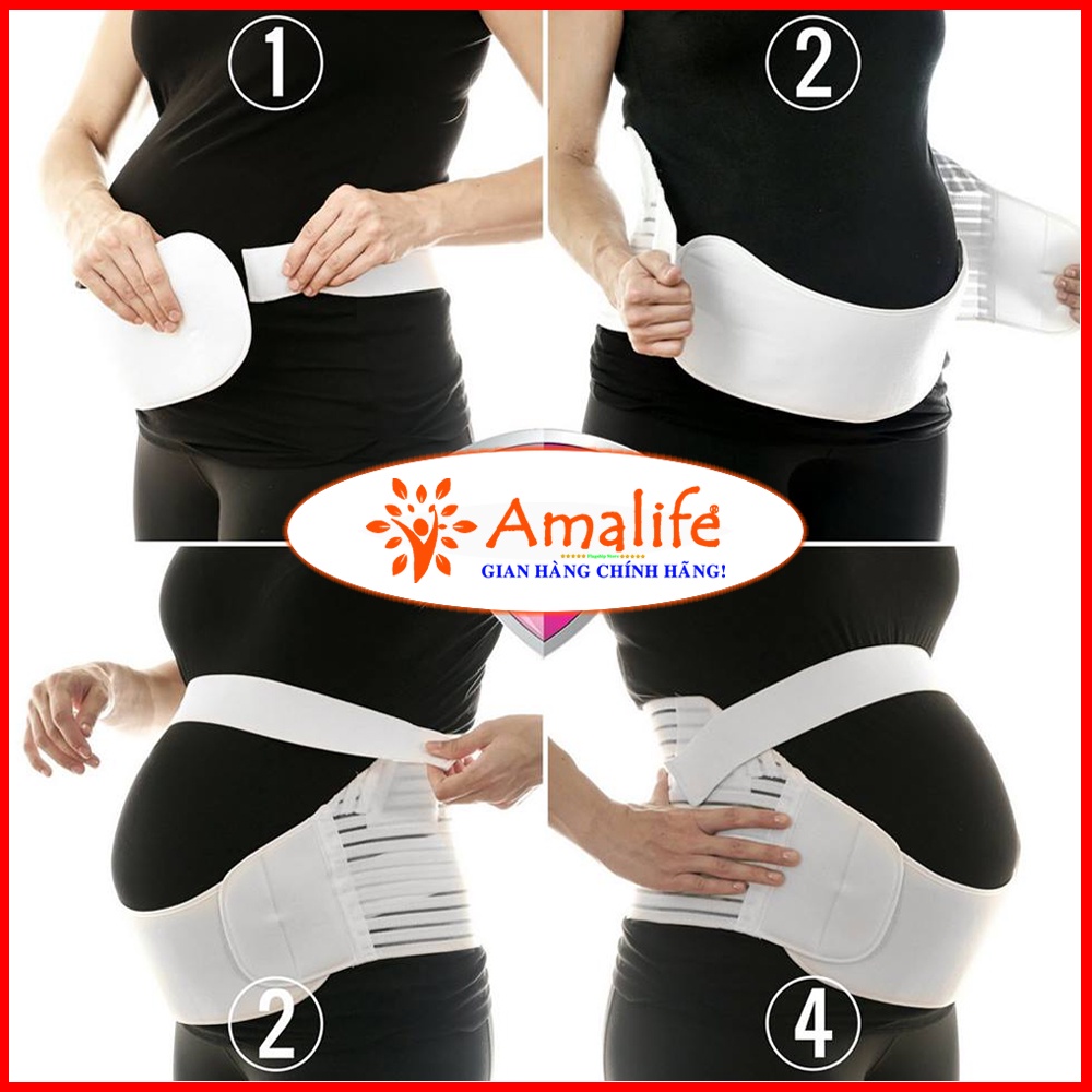 Ảnh Đai Đỡ Bụng Bầu Cho Mẹ Bầu Chính Hãng Amalife - Chọn Cỡ Size L (80-115cm) Size XL (87-126cm) Size XXL (95 – 135cm) 3